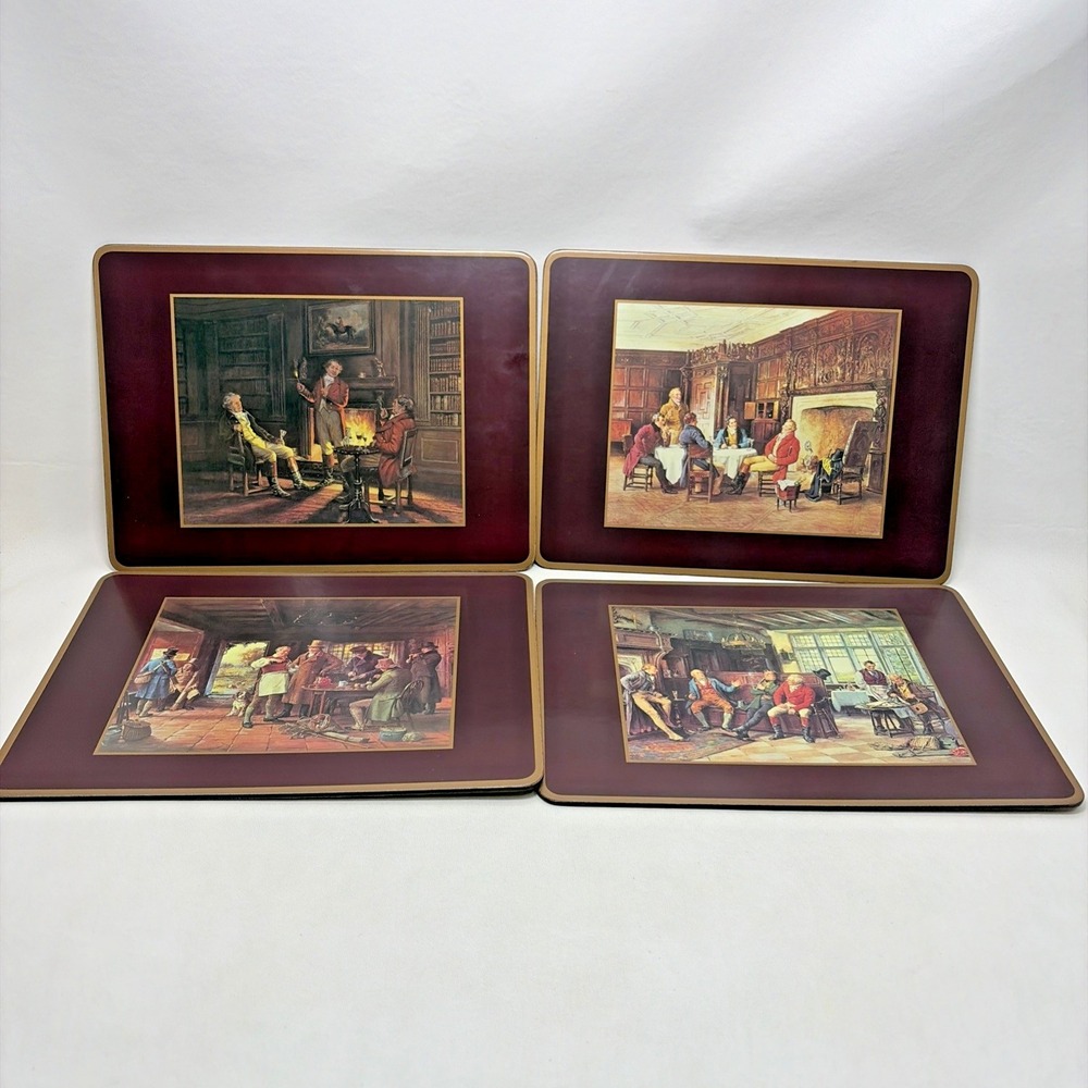 Vintage Pimpernel Merrie England Placemats 4 Margaret Dovaston Tavern Scene